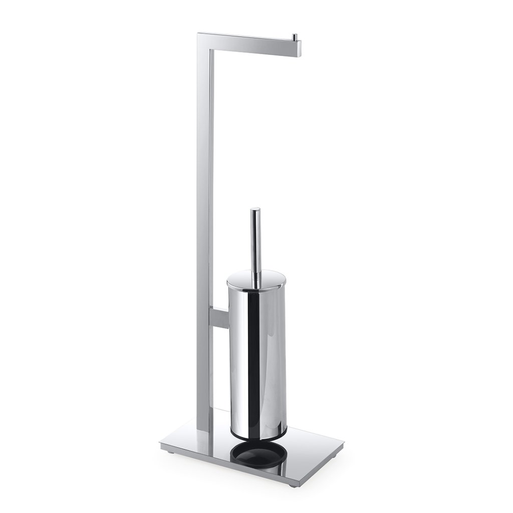 BETA Free standing stand toilet paper holder and toilet brush