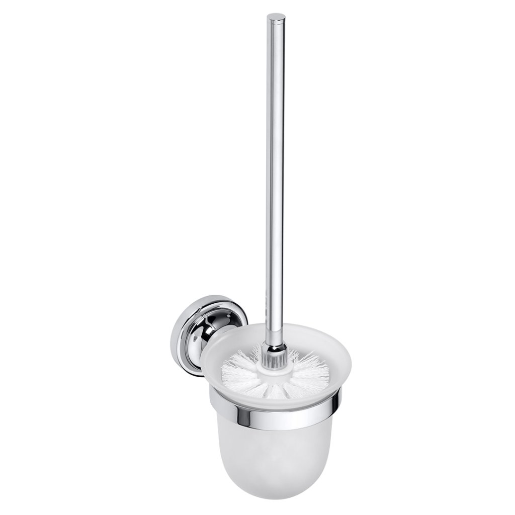 White Metal Retro Toilet Brush