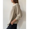 Béžovo-sivá hodvábna blúzka