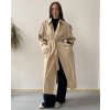 Béžový dlhý trenčkot