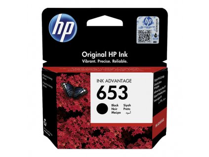HP originál ink 3YM75AE, HP 653, black, 360str.