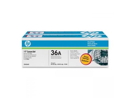 HP originál toner CB436AD, HP 36A, black, 4000 (2x2000)str., dual pack