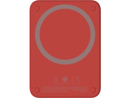 Epico 4200mAh MagSafe kompatibilná bezdrôtová power banka – červená2