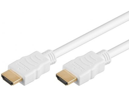 PremiumCord kábel HDMI v 1.4 M:M, prepojovací 1,5m biely