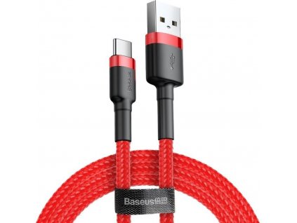 Baseus Cafule kábel USB na USB C 3A, 0,5m, červeno čierny