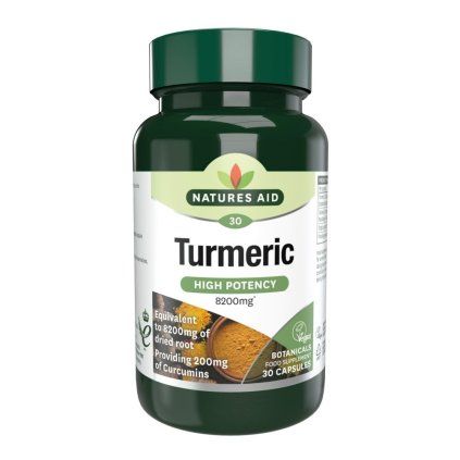 Turmeric 8200 mg natures aid 30 cps
