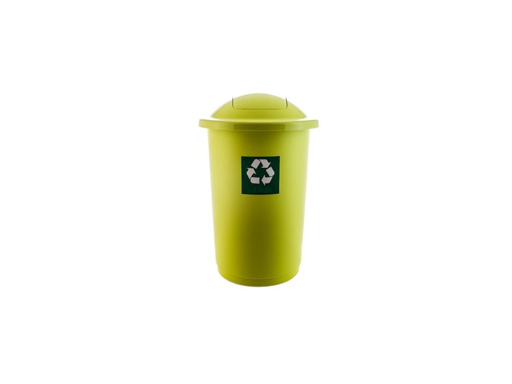 Odpadkový koš plastový TOP BIN 50 L - barva zelená