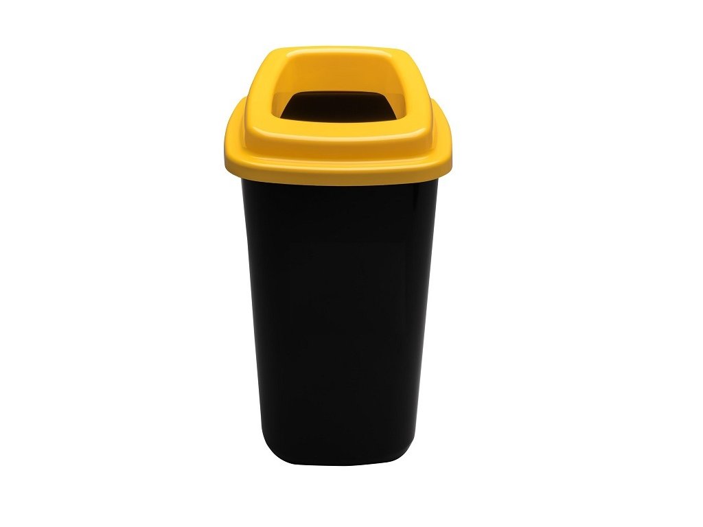 Odpadkový koš plastový SORT BIN 28 L - žluté víko