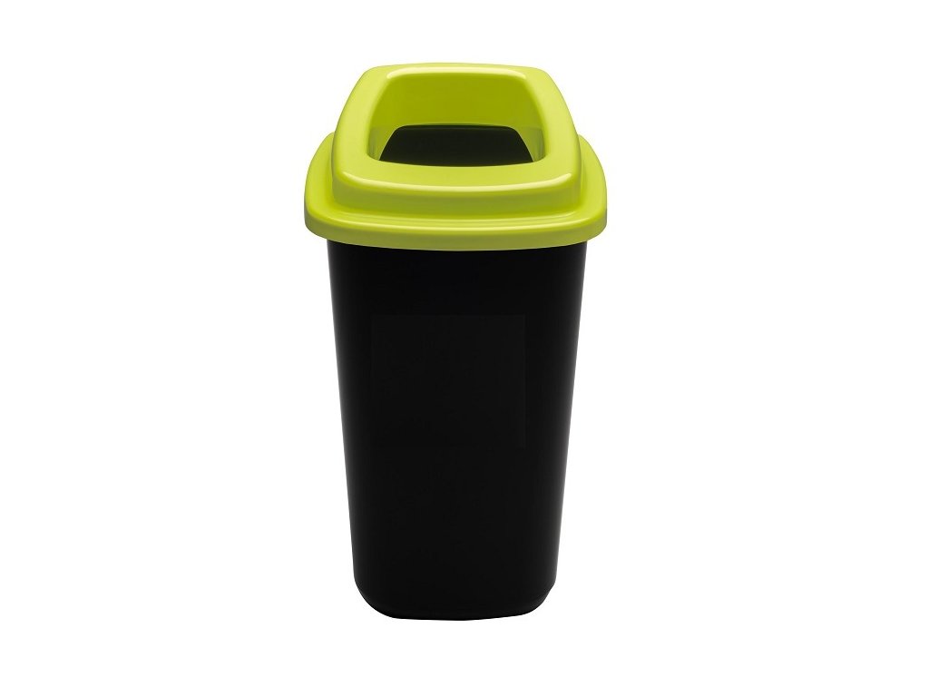 Odpadkový koš plastový SORT BIN 28 L - zelené víko