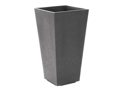 Květináč z recyklované gumy SONATA vysoký 50 cm - barva šedá
