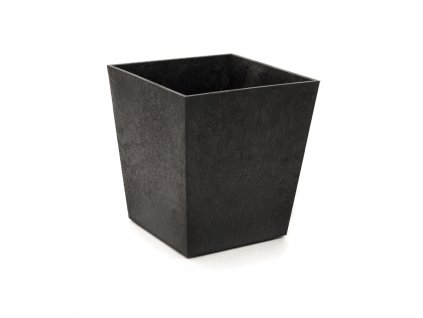 13804 kvetinac z recyklovane gumy sonata 30 x 30 x 33 cm barva cerna