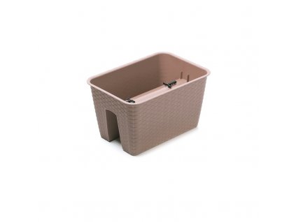 13963 truhlik na balkonove zabradli ratolla railing 40 cm barva mocca 7529u