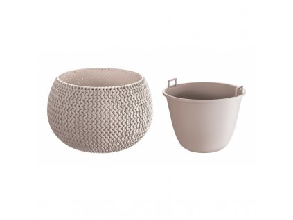 Květináč plastový SPLOFY BOWL průměr 37 cm - barva mocca (7529U)