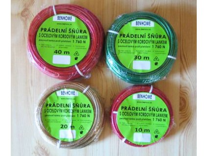 14311 pradelni snura s ocelovym kordovym lankem 10 m