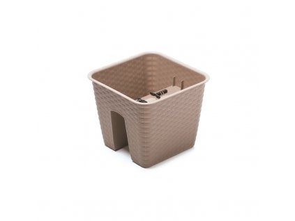14521 truhlik na balkonove zabradli ratolla railing 28 cm barva mocca 7529u