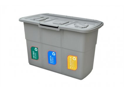 Koš na tříděný odpad ECOPAT 75 L - barva šedá