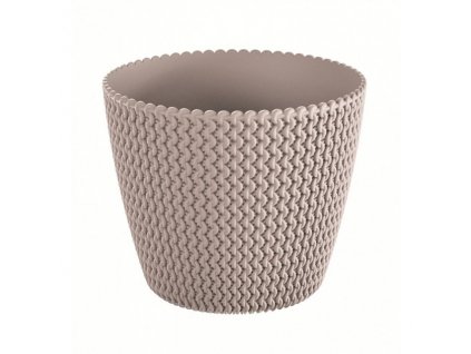 Květináč plastový SPLOFY průměr 26 cm - barva mocca (7529U)