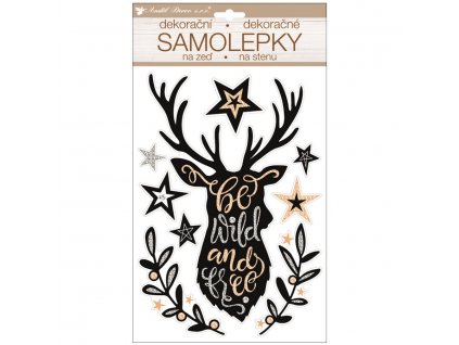 Samolepka na zeď jelen prostorová 36 x 21 cm