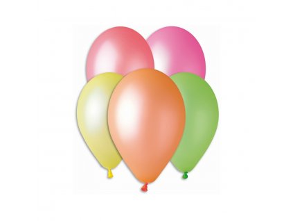 Balónky neonové, 26 cm, 10 ks v balení, mix barev