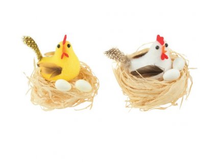 16642 slepicka v hnizde 7 cm