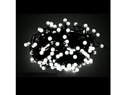 Vánoční osvětlení, LED řetěz kuličky, studená bílá - 8 m, 80 LED