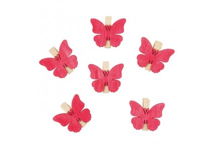 16786 dreveni motyli s kolickem 4 cm 6 ks