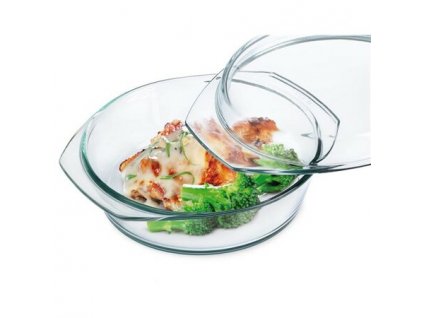 16804 simax skleneny pekac kulaty se sklenenou poklici obsah 3 5 litru pr 22 5 cm