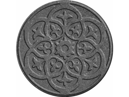 Gumový nášlap na zahradu - ORNAMENT - barva šedá