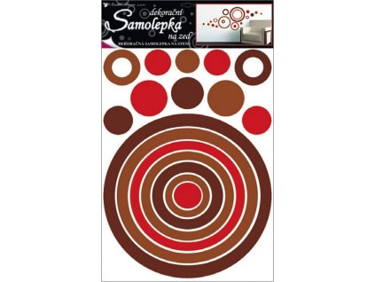 17380 samolepka na zed kruh hnedy 60x42cm