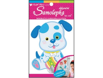 17446 samolepky na zed pes vesacek 13x10cm
