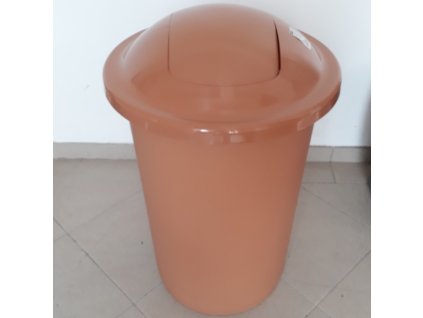 17512 odpadkovy kos plastovy top bin 50 l barva hneda