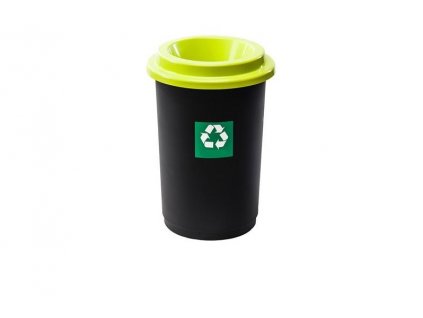 Odpadkový koš plastový ECO BIN 50 L - zelené víko