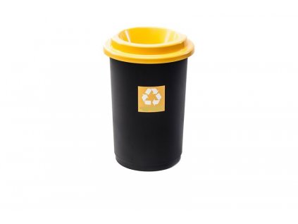 Odpadkový koš plastový ECO BIN 50 L - žluté víko