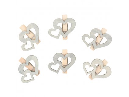 18088 srdicka drevena na kolicku 4 cm 6 ks