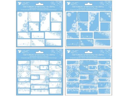 18154 samolepici jmenovky na darky 20 5 x 20 5 cm 12 ks