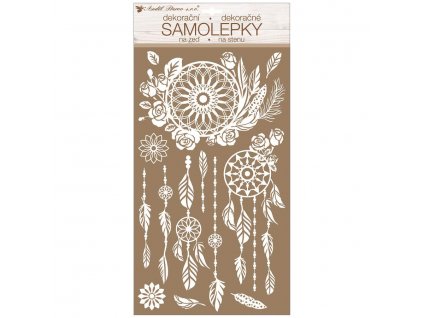 18229 samolepky na zed bily lapac snu s glitry 24 x 47 5 cm