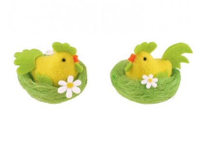 18472 slepicka filcova v hnizde 8 cm