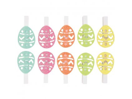 18649 vajicka s glitry na kolicku 5 cm 10 ks v sacku