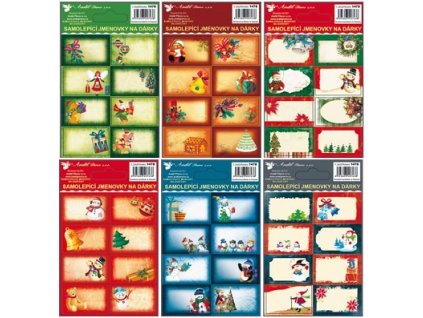 18967 samolepici jmenovky na darky s razbou 8 ks 13 x 8 5 cm 8 ks