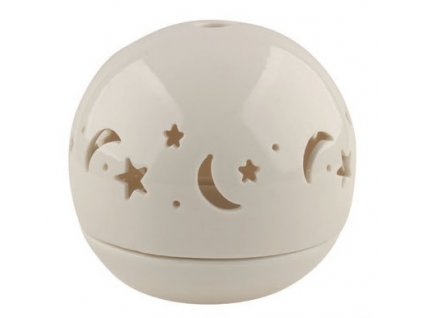 Svícen porcelánový, koule hvězdná obloha 9,5 cm