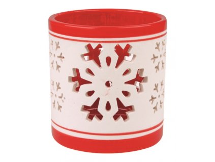 19135 svicen keramicky sedobily s vlockou 8 cm