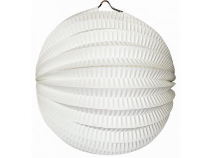 19264 lampion kulaty 21 cm bily