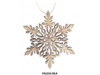 19465 vlocka drevena zavesna 10 cm palena bila