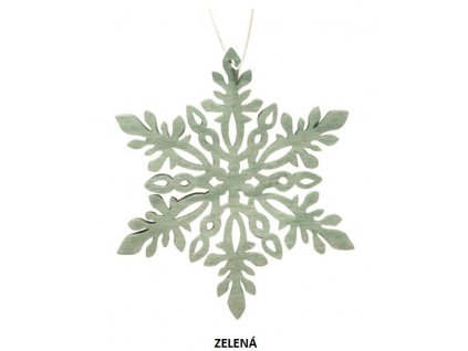 19468 vlocka drevena zavesna 10 cm zelena