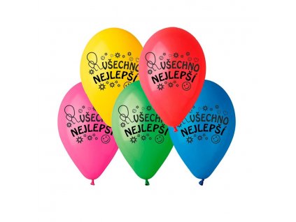 19873 balonky vsechno nejlepsi 26 cm 10 ks v baleni mix barev