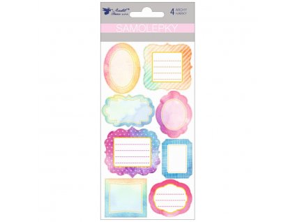 20239 samolepky popisovaci s razbou 4 archy 17 x 9 cm