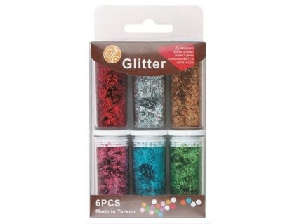 20608 sypke glitry prouzky 6 odstinu po 6 g