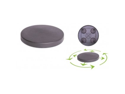 21175 pojizdny podstavec pod kvetinac kulaty prumer 29 cm barva antracit s433