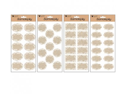 21580 samolepky popisovaci textilni burlap 28 x 14 cm