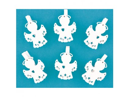 21733 andel dreveny na kolicku 3cm bily 6ks